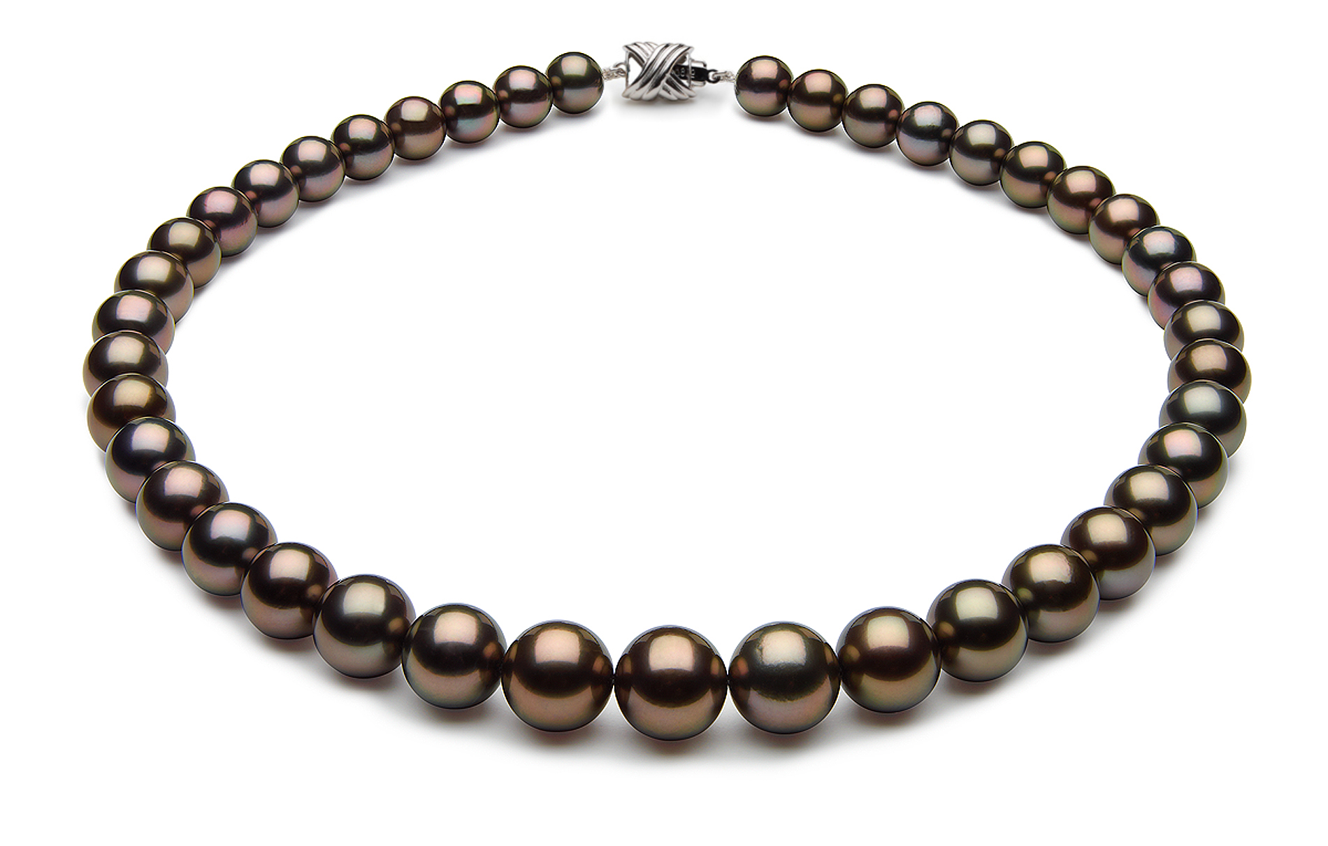 stunning AAA 10-11 mm Tahitian round  pearl necklace 18 INCH 