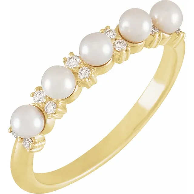 Accented Pearl Ring