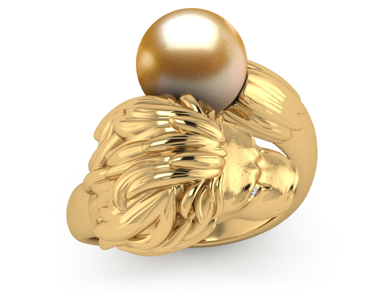 Pearl Lion Ring Safari Collection