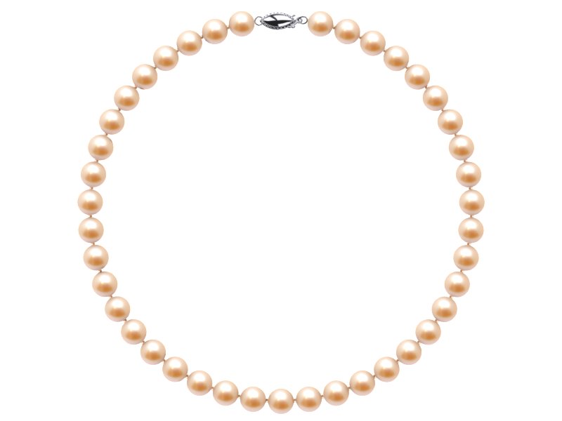 8 x 9mm Peach Freshwater Pearl Necklace 