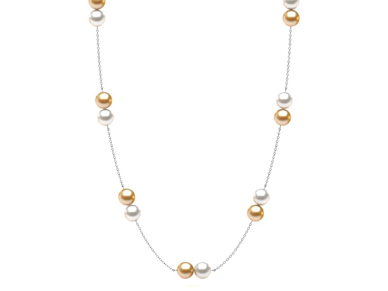 Pearl Twin Cup Necklace