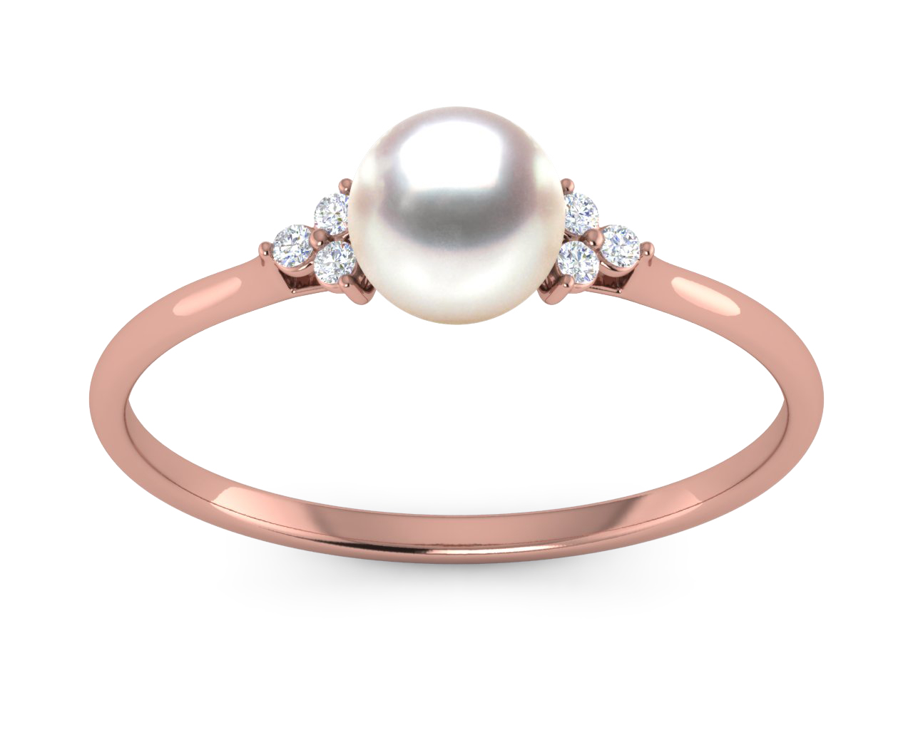 Petite Princess Rose Akoya Pearl Ring