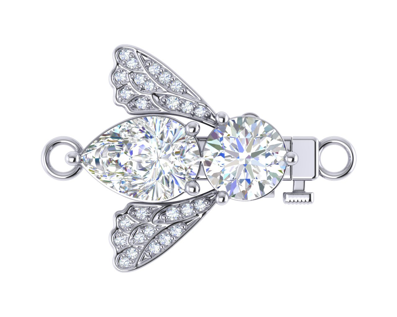 Pearl Necklace Bee Clasp