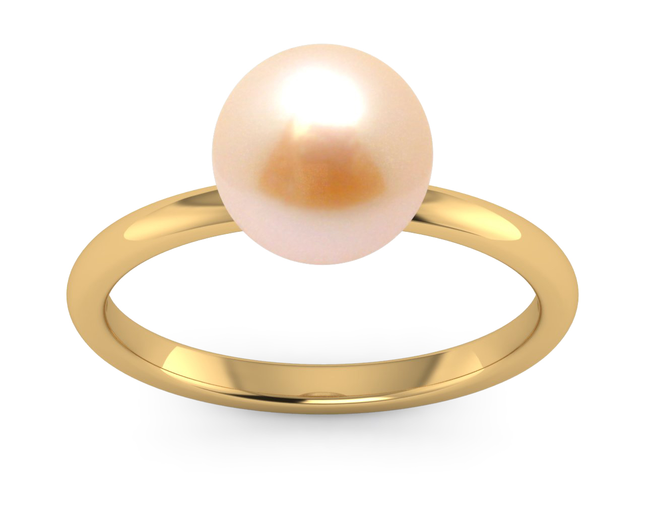 Classic Peach Freshwater Pearl Ring