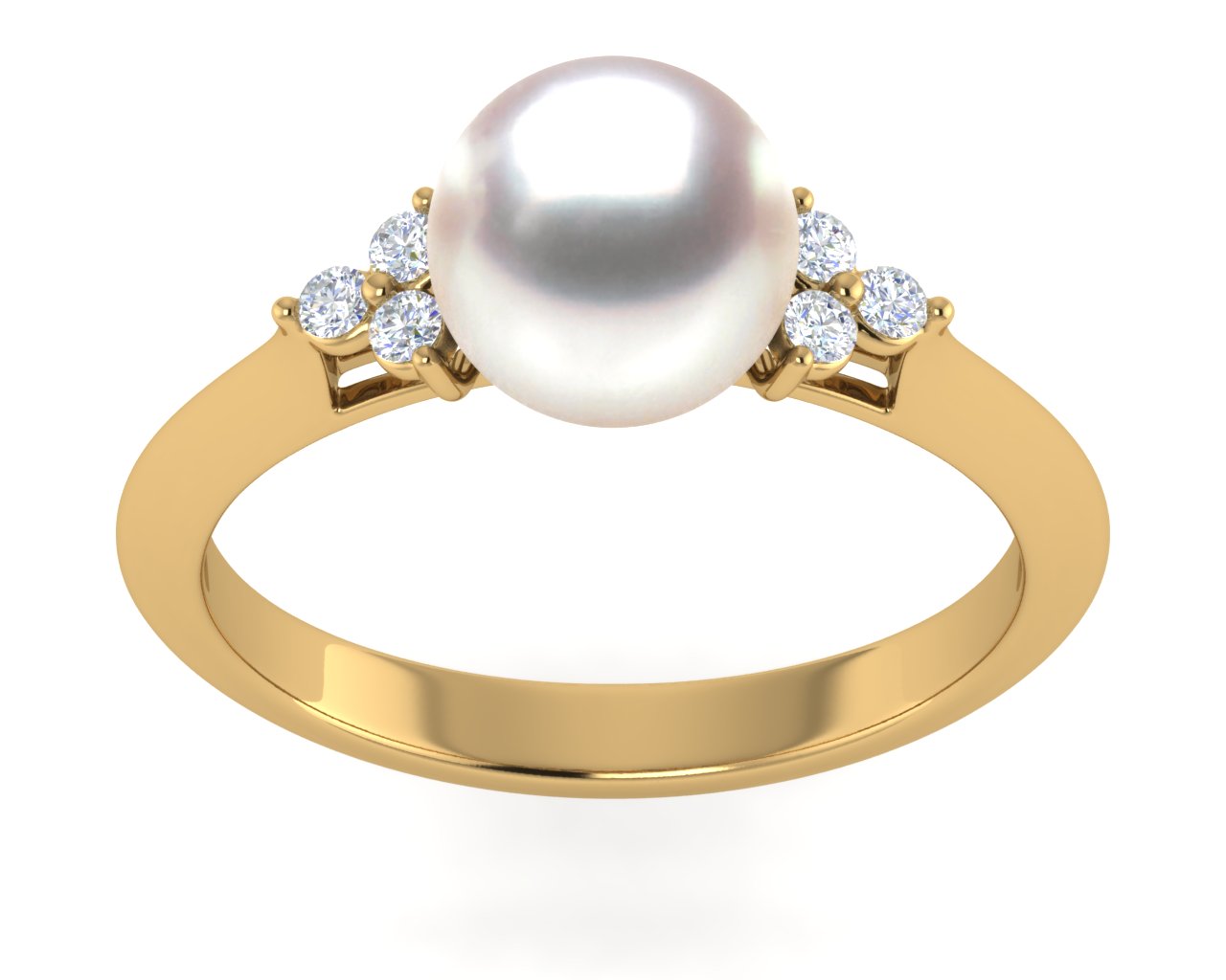 White Rose Akoya Pearl Little Princess Ring