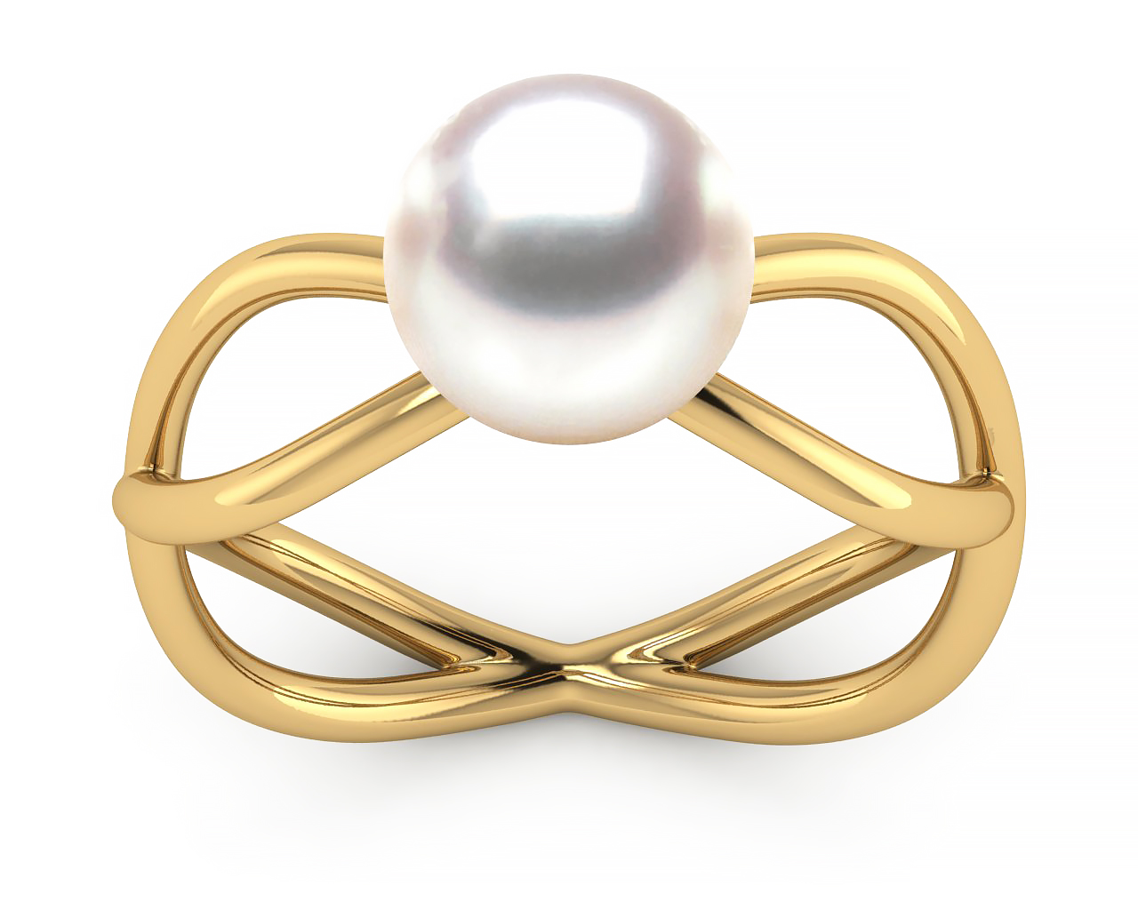 Japanese Akoya Pearl Petite Atomic Ring