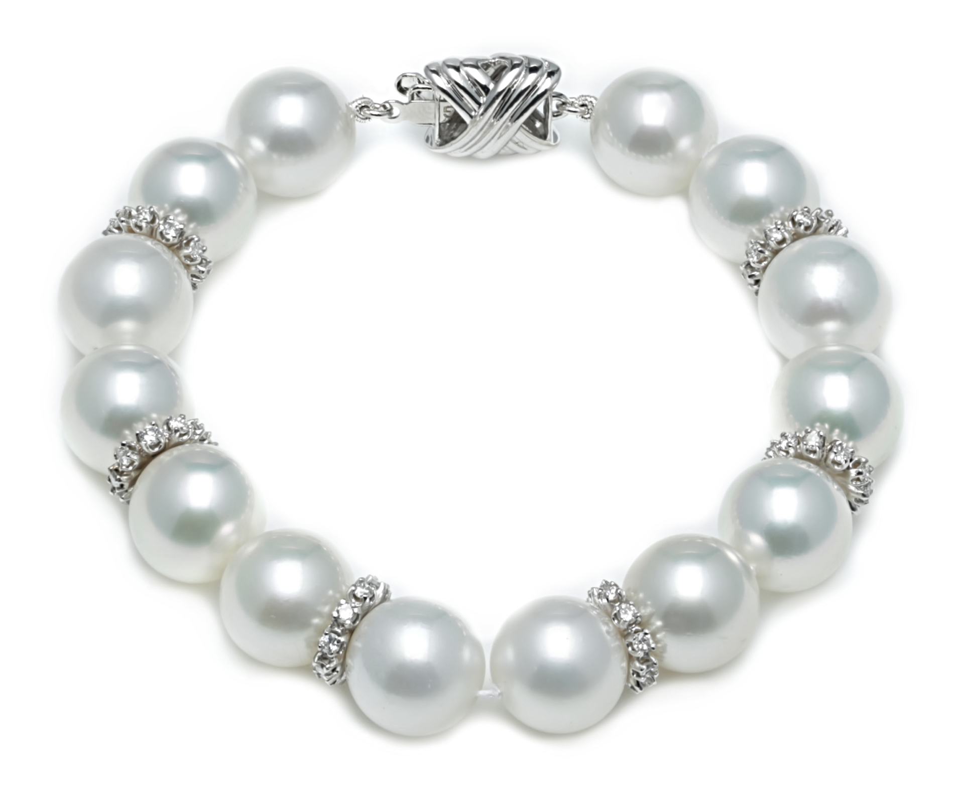 Details about   gorgeous 12-13mm south sea white pearl bracelet 7.5-8"