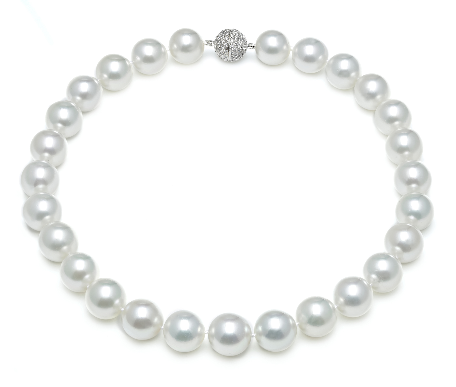14 mm x 15.4 mm White South Sea Pearl Necklace